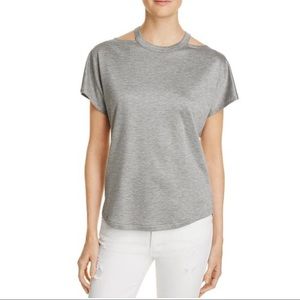 Rag & Bone Cold Shoulder Grey Short Sleeve Med.
